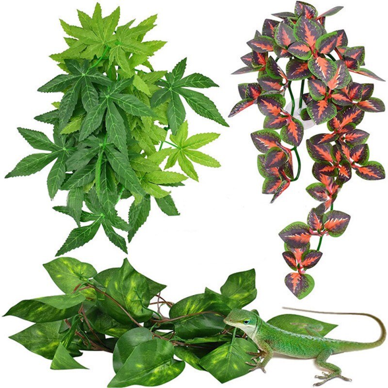 1/3/4pcs Faux Reptile Plants 30cm