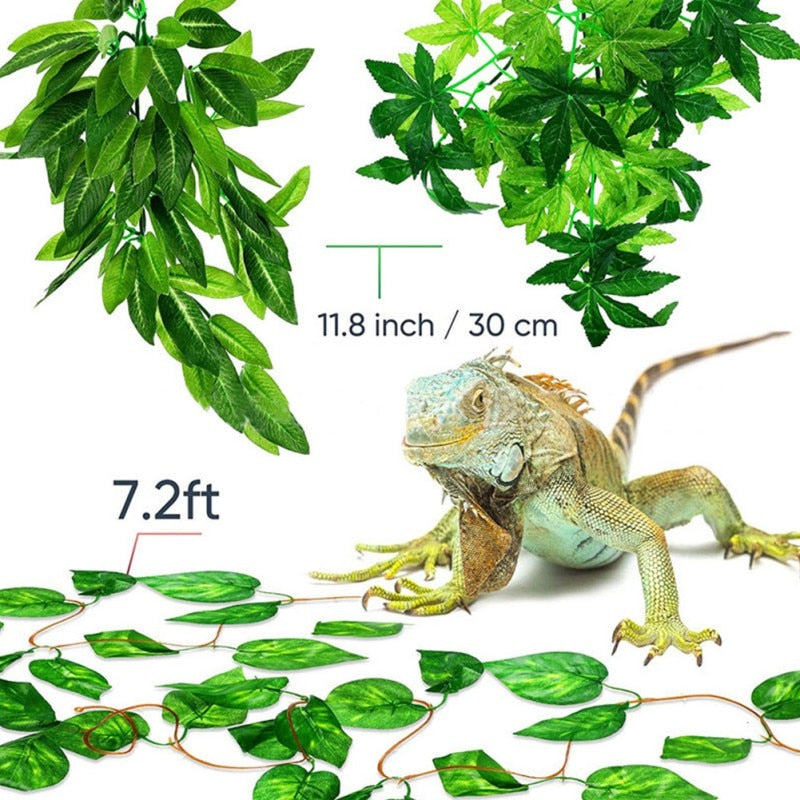 1/3/4pcs Faux Reptile Plants 30cm