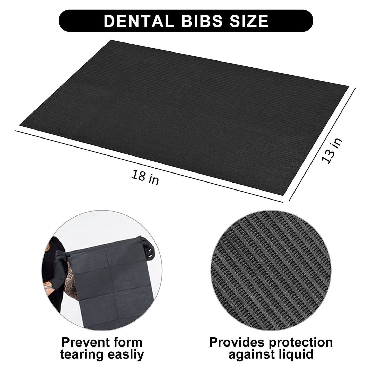 30/50/125PCS Disposable Dental Bibs