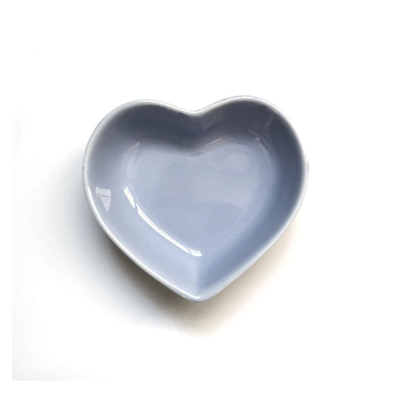 Ceramic heart shaped food/water bowl